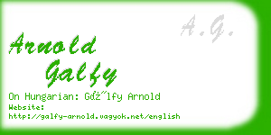 arnold galfy business card